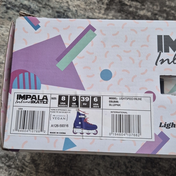 Blue and Pink IMPALA Roller Skates - Picture 6 of 6